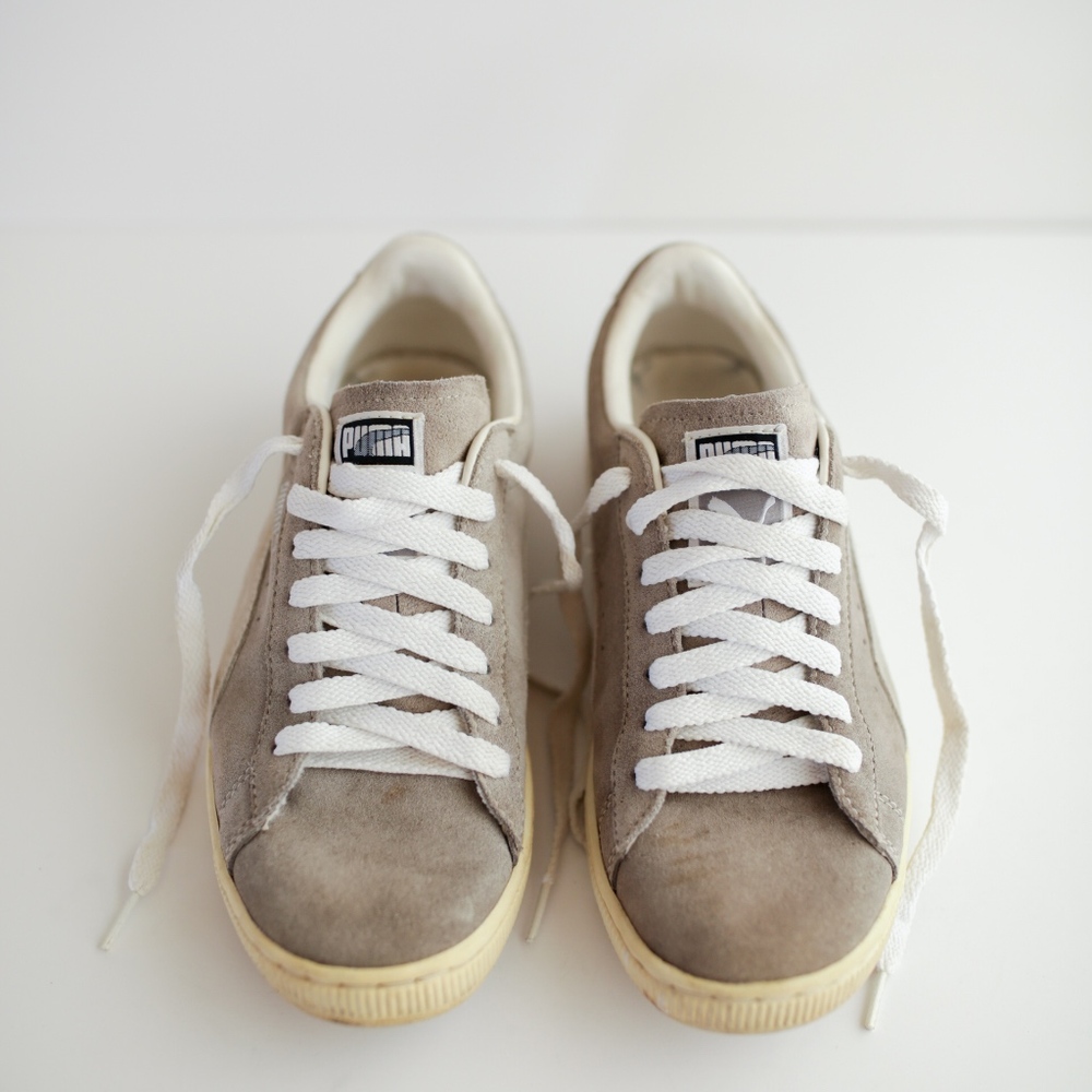 Puma Gray Suede Sneakers 7.5M